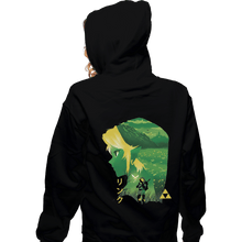 Load image into Gallery viewer, Shirts Zippered Hoodies, Unisex / Small / Black Hyrule Hero
