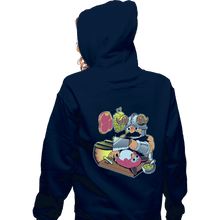 Load image into Gallery viewer, Last_Chance_Shirts Zippered Hoodies, Unisex / Small / Navy Tastes Like Chicken