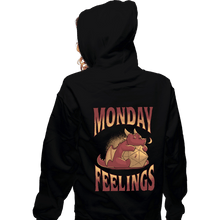 Load image into Gallery viewer, Daily_Deal_Shirts Zippered Hoodies, Unisex / Small / Black Monday Feelings