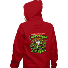 Load image into Gallery viewer, Daily_Deal_Shirts Zippered Hoodies, Unisex / Small / Red Christmas Ninjas