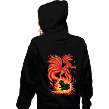 Load image into Gallery viewer, Shirts Zippered Hoodies, Unisex / Small / Black The Flame Tailed Fox Within