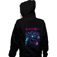 Load image into Gallery viewer, Secret_Shirts Zippered Hoodies, Unisex / Small / Black Epic Kaiju Battle