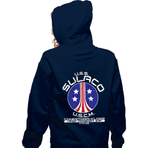 Daily_Deal_Shirts Zippered Hoodies, Unisex / Small / Navy USS Sulaco
