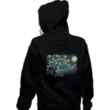 Load image into Gallery viewer, Shirts Pullover Hoodies, Unisex / Small / Black Starry Robot