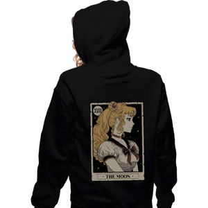 Daily_Deal_Shirts Zippered Hoodies, Unisex / Small / Black Tarot Of The Moon