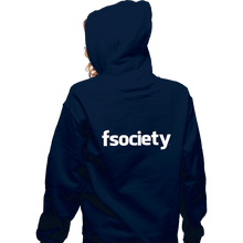 Load image into Gallery viewer, Shirts Zippered Hoodies, Unisex / Small / Navy fsociety