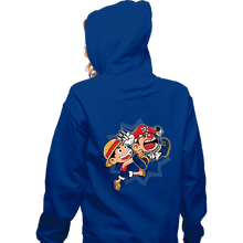 Load image into Gallery viewer, Secret_Shirts Zippered Hoodies, Unisex / Small / Royal Blue Super Stretchy Boy