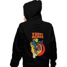 Load image into Gallery viewer, Shirts Zippered Hoodies, Unisex / Small / Black Toast Rider