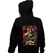 Load image into Gallery viewer, Secret_Shirts Zippered Hoodies, Unisex / Small / Black Big Trouble