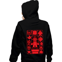 Load image into Gallery viewer, Daily_Deal_Shirts Zippered Hoodies, Unisex / Small / Black Mario Model Sprue