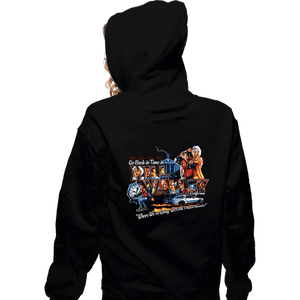 Shirts Zippered Hoodies, Unisex / Small / Black Go Back In Time In Hill Valley