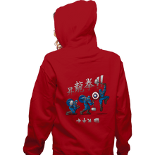 Load image into Gallery viewer, Secret_Shirts Zippered Hoodies, Unisex / Small / Red Captain Shoryuken!