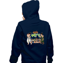 Load image into Gallery viewer, Daily_Deal_Shirts Zippered Hoodies, Unisex / Small / Navy Dragon Fighter