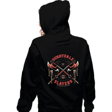 Load image into Gallery viewer, Daily_Deal_Shirts Zippered Hoodies, Unisex / Small / Black Sunnydale Crest