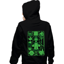 Load image into Gallery viewer, Secret_Shirts Zippered Hoodies, Unisex / Small / Black Luigi Model Sprue