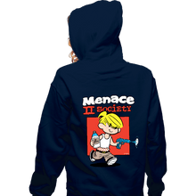 Load image into Gallery viewer, Daily_Deal_Shirts Zippered Hoodies, Unisex / Small / Navy Menace To Society