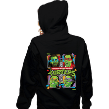 Load image into Gallery viewer, Secret_Shirts Zippered Hoodies, Unisex / Small / Black Thespian Mutant Nicolas Cage Turtles