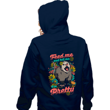 Load image into Gallery viewer, Daily_Deal_Shirts Zippered Hoodies, Unisex / Small / Navy Pretty Hungry Possum