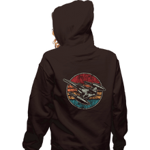 Load image into Gallery viewer, Shirts Zippered Hoodies, Unisex / Small / Dark Chocolate Vintage Starfighter