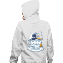 Load image into Gallery viewer, Shirts Zippered Hoodies, Unisex / Small / White The Great Kanagawa Tea