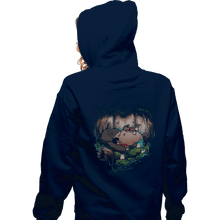 Load image into Gallery viewer, Shirts Zippered Hoodies, Unisex / Small / Navy Forest Dreamers