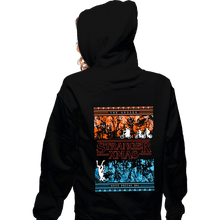 Load image into Gallery viewer, Shirts Zippered Hoodies, Unisex / Small / Black Stranger Ugly Sweater