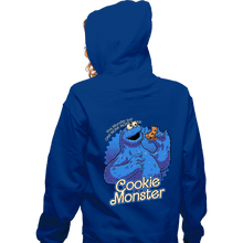 Load image into Gallery viewer, Daily_Deal_Shirts Zippered Hoodies, Unisex / Small / Royal Blue Cookie Monster Doll