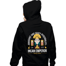 Load image into Gallery viewer, Daily_Deal_Shirts Zippered Hoodies, Unisex / Small / Black Incan Emperor