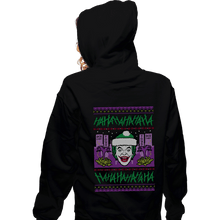 Load image into Gallery viewer, Shirts Zippered Hoodies, Unisex / Small / Black HAHAHAHA Christmas
