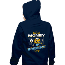 Load image into Gallery viewer, Shirts Zippered Hoodies, Unisex / Small / Navy Servbot and Money