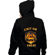 Load image into Gallery viewer, Daily_Deal_Shirts Zippered Hoodies, Unisex / Small / Black Crit Or Treat
