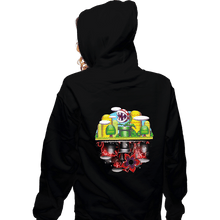 Load image into Gallery viewer, Daily_Deal_Shirts Zippered Hoodies, Unisex / Small / Black Plant Upside Down