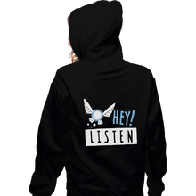 Load image into Gallery viewer, Sold_Out_Shirts Zippered Hoodies, Unisex / Small / Black Hey Shut Up!