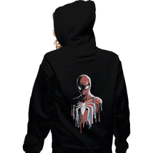 Load image into Gallery viewer, Shirts Zippered Hoodies, Unisex / Small / Black Watercolor Spider