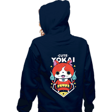 Load image into Gallery viewer, Shirts Zippered Hoodies, Unisex / Small / Navy Cute Yokai