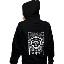 Load image into Gallery viewer, Shirts Zippered Hoodies, Unisex / Small / Black Timeless Ocarina Banner
