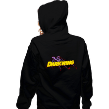 Load image into Gallery viewer, Daily_Deal_Shirts Zippered Hoodies, Unisex / Small / Black Darkwing Bat