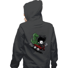 Load image into Gallery viewer, Secret_Shirts Zippered Hoodies, Unisex / Small / Dark Heather Edward And Dino