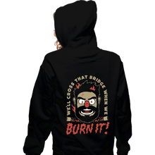 Load image into Gallery viewer, Secret_Shirts Zippered Hoodies, Unisex / Small / Black Burn-it Billy