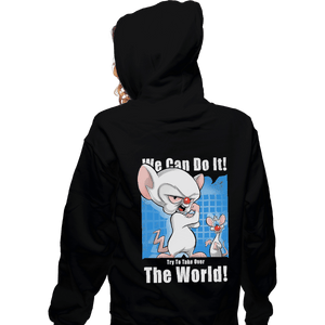 Shirts Zippered Hoodies, Unisex / Small / Black Conquer The World