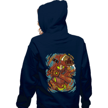 Load image into Gallery viewer, Secret_Shirts Zippered Hoodies, Unisex / Small / Navy The Huntress