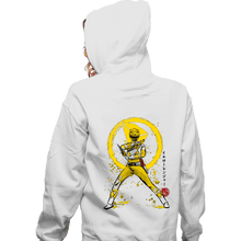 Load image into Gallery viewer, Shirts Zippered Hoodies, Unisex / Small / White Yellow Ranger Sumi-e