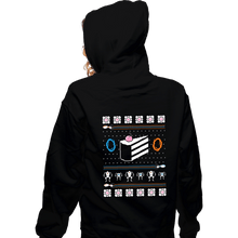 Load image into Gallery viewer, Shirts Zippered Hoodies, Unisex / Small / Black The Christmas Cake Is A Lie