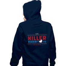 Load image into Gallery viewer, Shirts Zippered Hoodies, Unisex / Small / Navy Vote Killer Rabbit