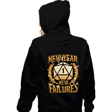 Load image into Gallery viewer, Secret_Shirts Zippered Hoodies, Unisex / Small / Black New Year More Failures