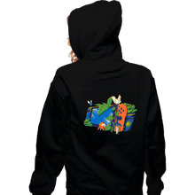 Load image into Gallery viewer, Daily_Deal_Shirts Zippered Hoodies, Unisex / Small / Black Triforce Adventure