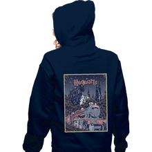 Load image into Gallery viewer, Shirts Zippered Hoodies, Unisex / Small / Navy Visit Hogwarts