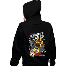 Load image into Gallery viewer, Secret_Shirts Zippered Hoodies, Unisex / Small / Black Khorne Flakes