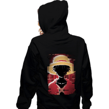 Load image into Gallery viewer, Shirts Zippered Hoodies, Unisex / Small / Black Glitch Luffy