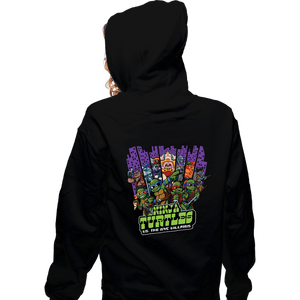 Daily_Deal_Shirts Zippered Hoodies, Unisex / Small / Black TMNT Vs The NYC Villains